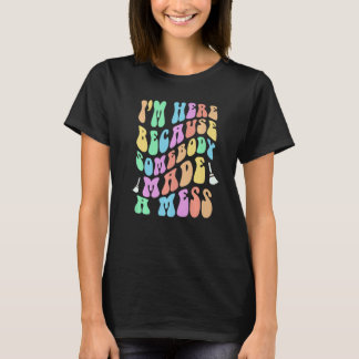 Grappige SCHOONMAAKPERS school conciërge opruimtea T-shirt