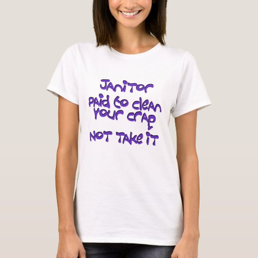 Grappige Schoonmaker T-shirt (Voorkant)