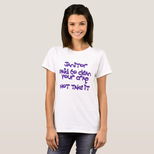 Grappige Schoonmaker T-shirt (Voorkant volledig)