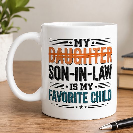 Grappige Schoonzoon Favoriete Kind  Koffiemok