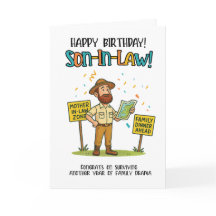 Grappige schoonzoon Kaart - Familiediner Overlevin