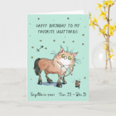 Grappige Schorpioen kaart Sterrenbeeld kat sterren (Gele Bloem)