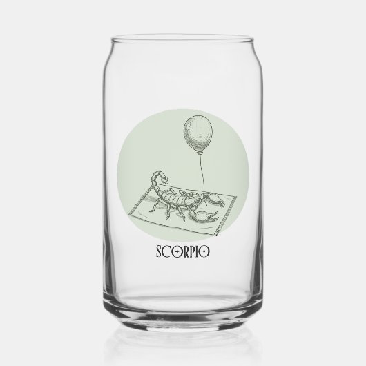 Grappige Schorpioen Sterrenbeeld Verjaardagsvakant Blikvorm Glas (Voorkant)