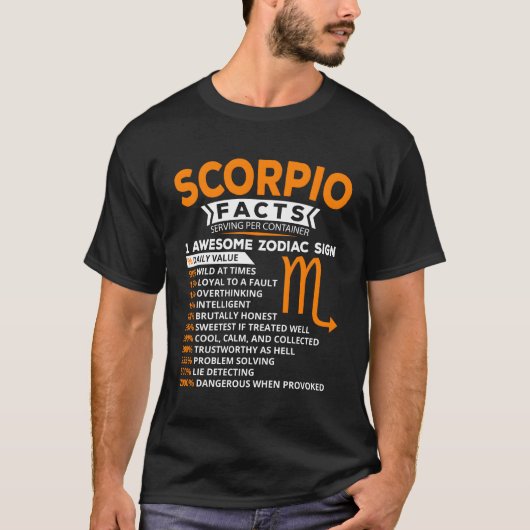 Grappige Schorpioen Verjaardags Hoodie Astrologie  T-shirt (Voorkant)