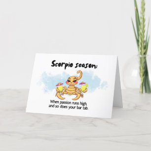Grappige Schorpioen Zodiac Verjaardag Kaart