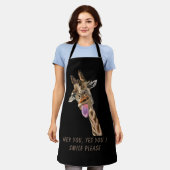 Grappige schort speelse Giraffe aangepaste tekst e (Gedragen)