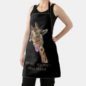 Grappige schort speelse Giraffe aangepaste tekst e (Insitu)