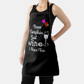 Grappige schorten, aangepaste sassy wijn gepersona schort (Insitu)