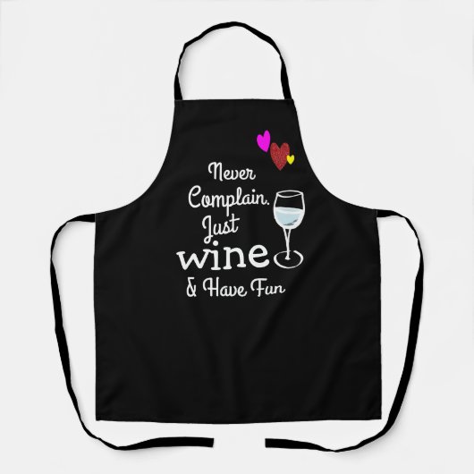 Grappige schorten, aangepaste sassy wijn gepersona schort (Voorkant)