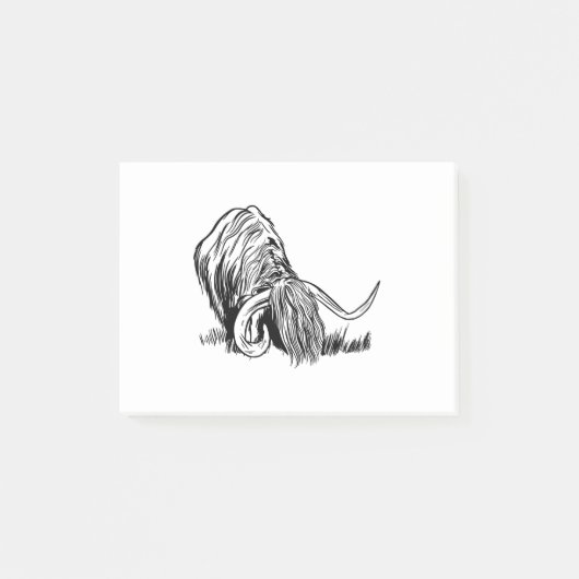 Grappige Schotse Hoogland Koe Post-it® Notes (Voorkant)