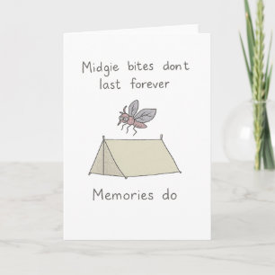 Grappige Schotse Kampeer Vakantie Midgie Kaart
