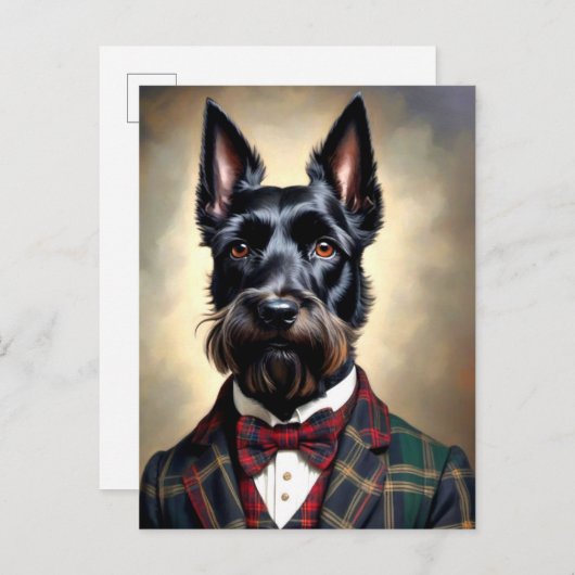 Grappige Schotse Terrier Hond Briefkaart (Voorkant / Achterkant)