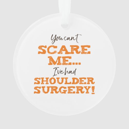 Grappige schouderoperatie herstel ‘schrik’ ornament (achterkant)