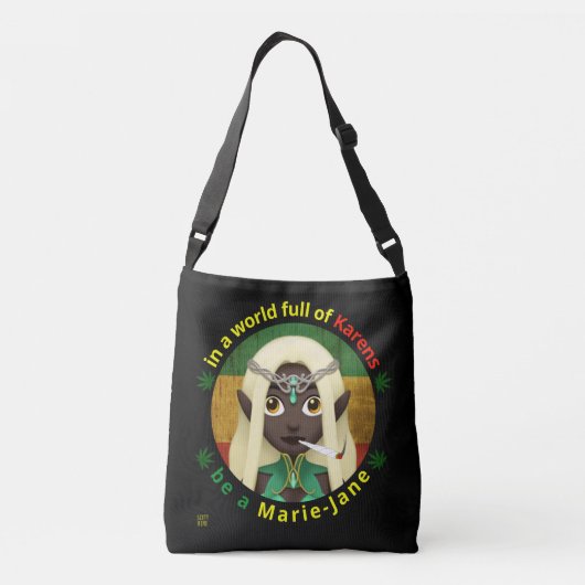 grappige schoudertas "BE A MARIE-JANE" Crossbody Tas (Achterkant)