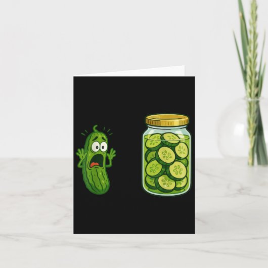 Grappige Schreeuwende Augurk Pot Komkommer Grapjas Kaart (Voorkant)