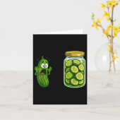 Grappige Schreeuwende Augurk Pot Komkommer Grapjas Kaart (Gele Bloem)