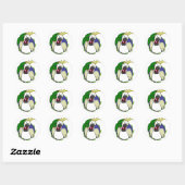 Grappige schreeuwende Citron Kaketoe Ronde Sticker (Vel)
