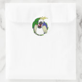 Grappige schreeuwende Citron Kaketoe Ronde Sticker (Tas)