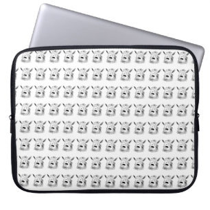 Grappige Schreeuwende Geit Tekening Quirkige Diere Laptop Sleeve