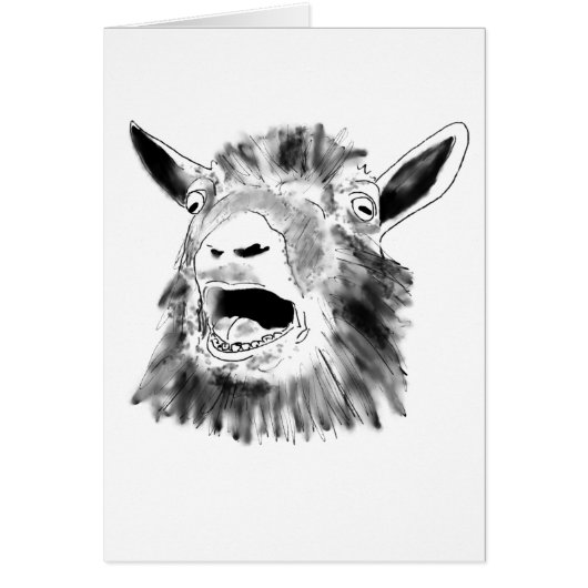 Grappige schreeuwende geitentekening (Voorkant)