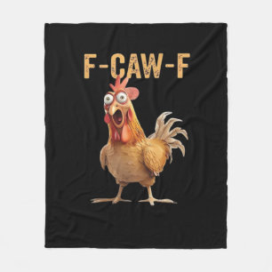 Grappige Schreeuwende Kip F-Caw-F Grapjas Ontwerp  Fleece Deken