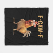 Grappige Schreeuwende Kip F-Caw-F Grapjas Ontwerp Fleece Deken (Voorkant (Horizontaal))