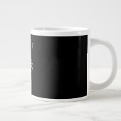 Grappige Schreeuwende Kip F-Caw-F Grapjas Ontwerp Grote Koffiekop (Rechts)