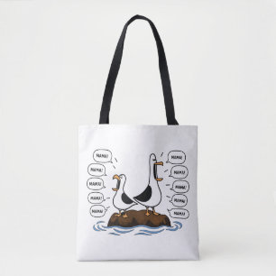 Grappige Schreeuwende Meeuwen Mama Tote Bag