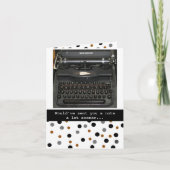 Grappige  schrijfmachine Note Kaart (Voorkant)