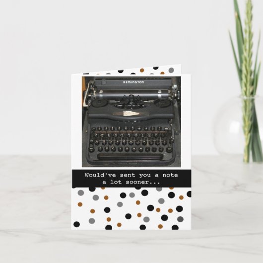 Grappige  schrijfmachine Note Kaart (Voorkant)