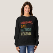 Grappige schrijver Man Vader Auteur Legende Vaderd Trui (Voorkant volledig)