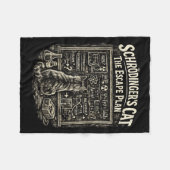 Grappige Schrödingers Kat Ontsnappingsplan Wetensc Fleece Deken (Voorkant (Horizontaal))
