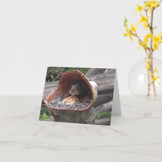 Grappige Schroef Dieting Chipmunk met Volledige Ch Kaart (Gele Bloem)