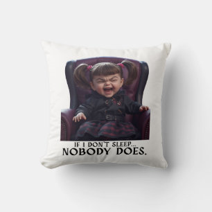 Grappige Schurkenbaby Ontwerp Kussen