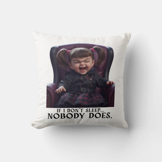 Grappige Schurkenbaby Ontwerp Kussen (Voorkant)