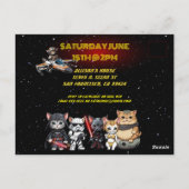 Grappige Science Fiction Kitten Kat Aangepaste Uit Briefkaart (Achterkant)