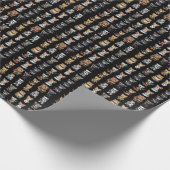 Grappige Science Fiction Kitty Cat Custom Invitati Cadeaupapier (Hoek)