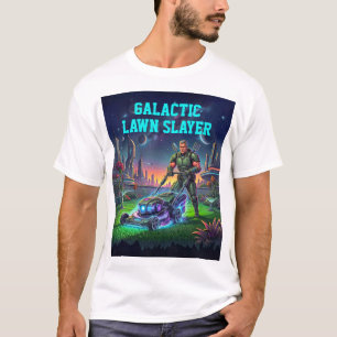 Grappige Science-Fiction Kosmische Grasmaaier Retr T-shirt