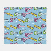 Grappige Science Patroon fleece dekens (Voorkant (Horizontaal))
