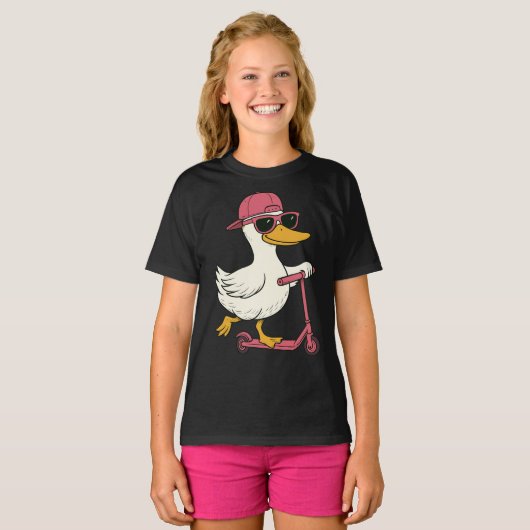 Grappige Scooter Gekke Gans T-shirt (Voorkant volledig)