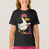 Grappige Scooter Gekke Gans T-shirt (Voorkant)