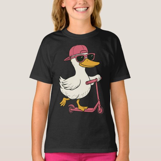 Grappige Scooter Gekke Gans T-shirt (Voorkant)