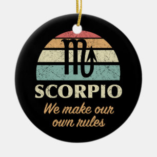 Grappige Scorpio Zodiac regels Keramisch Ornament