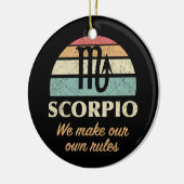 Grappige Scorpio Zodiac regels Keramisch Ornament (Links)
