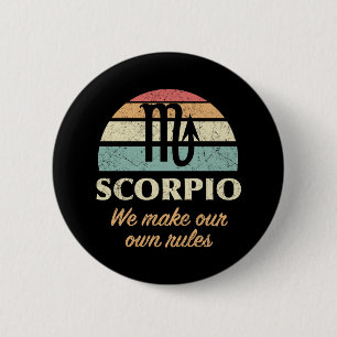 Grappige Scorpio Zodiac regels Ronde Button 5,7 Cm