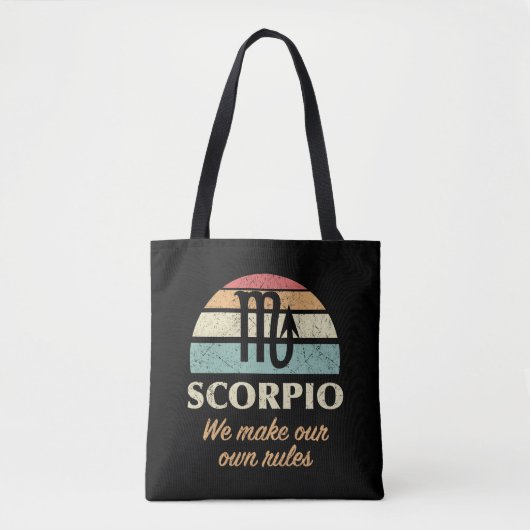 Grappige Scorpio Zodiac regels Tote Bag (Voorkant)