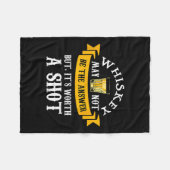 Grappige Scotch Bourbon Whiskey Een Shot Gift Mann Fleece Deken (Voorkant (Horizontaal))