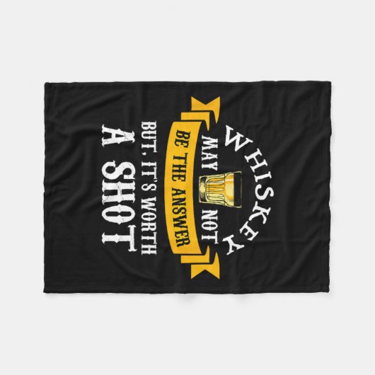 Grappige Scotch Bourbon Whiskey Een Shot Gift Mann Fleece Deken (Voorkant (Horizontaal))