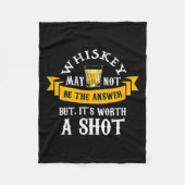 Grappige Scotch Bourbon Whiskey Een Shot Gift Mann Fleece Deken (Voorkant)