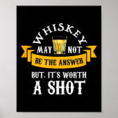Grappige Scotch Bourbon Whiskey Een Shot Gift Mann Poster (Voorkant)
